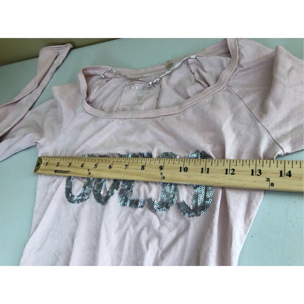 Guess Women’s Pink Long Sleeve Shirt Size S - Picture 6 of 11